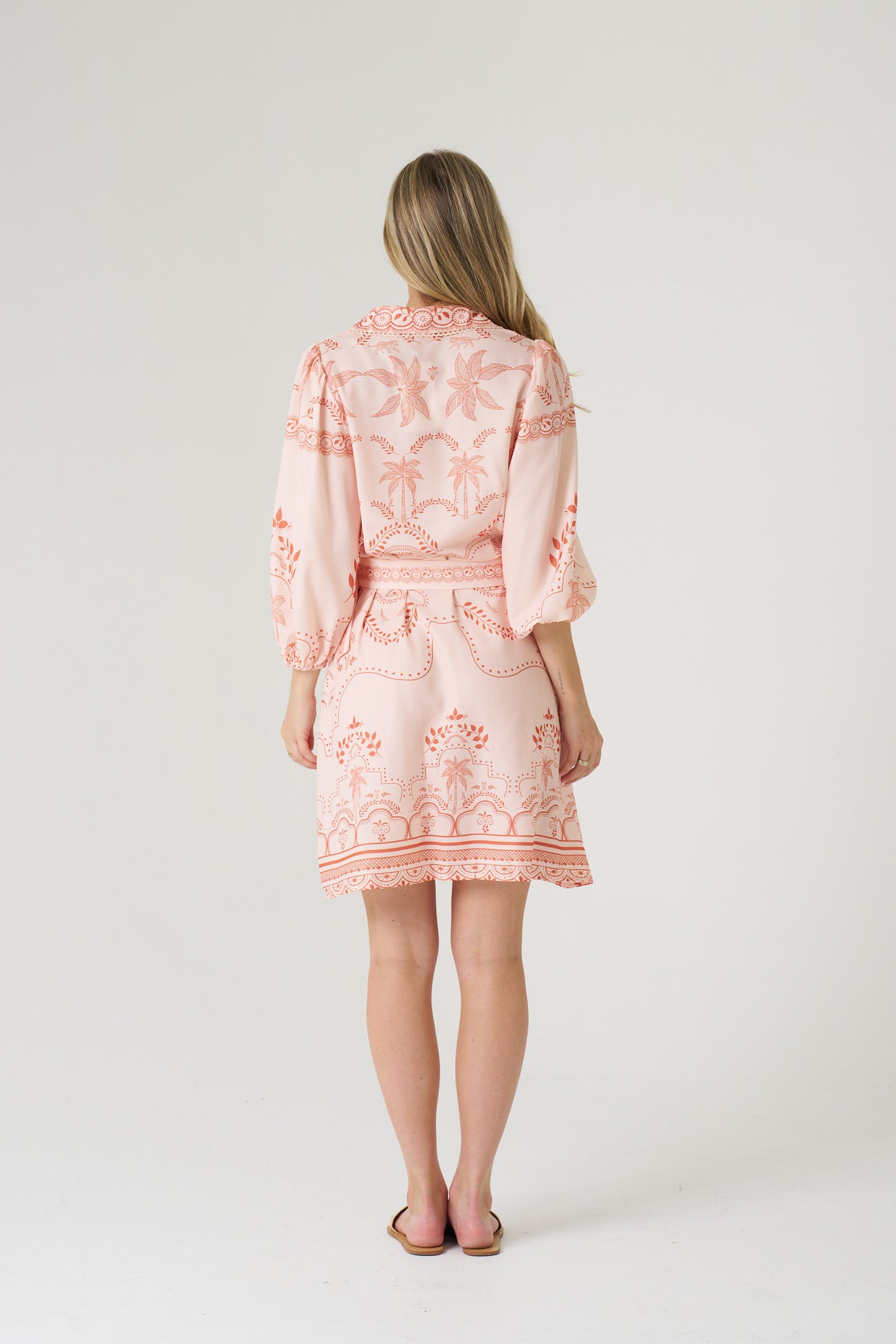 Marbella Embroidered Print Dress