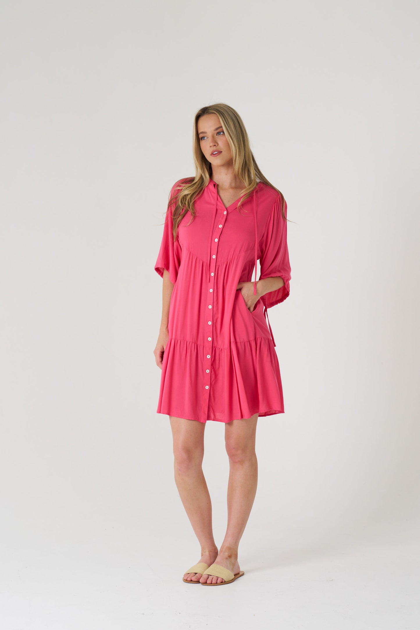 Coastal Ease Button Dress