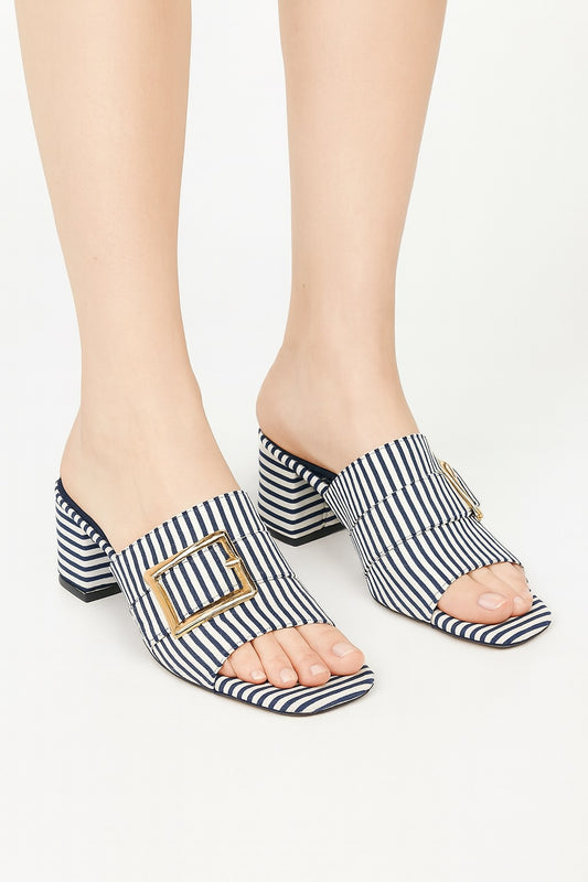 Monaco Stripe Mules
